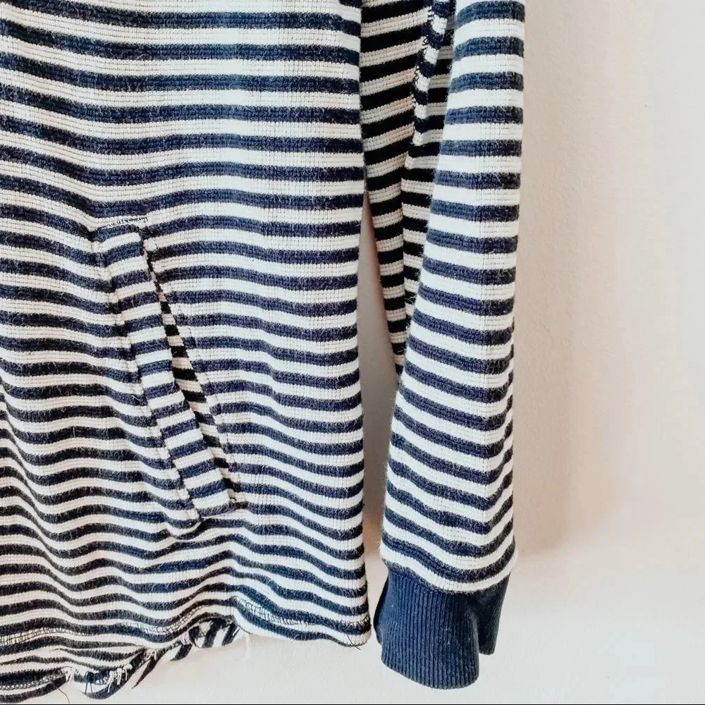 J. Crew Mercantile Striped Funnel Neck Sweatshirt